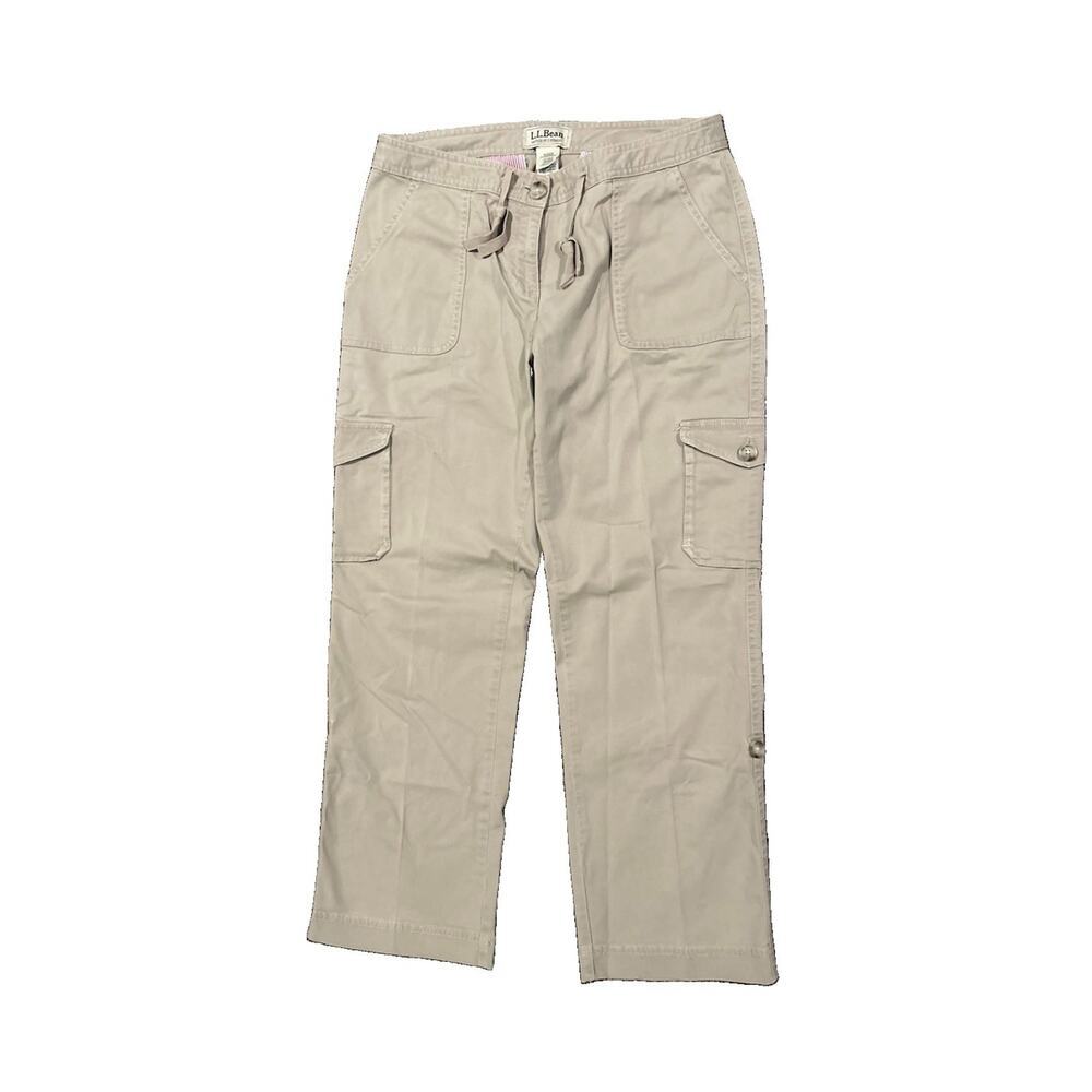 L.L. Bean Favorite Fit Tan Hiking Pants Straight Leg Women’s 10 Petite (32x29)